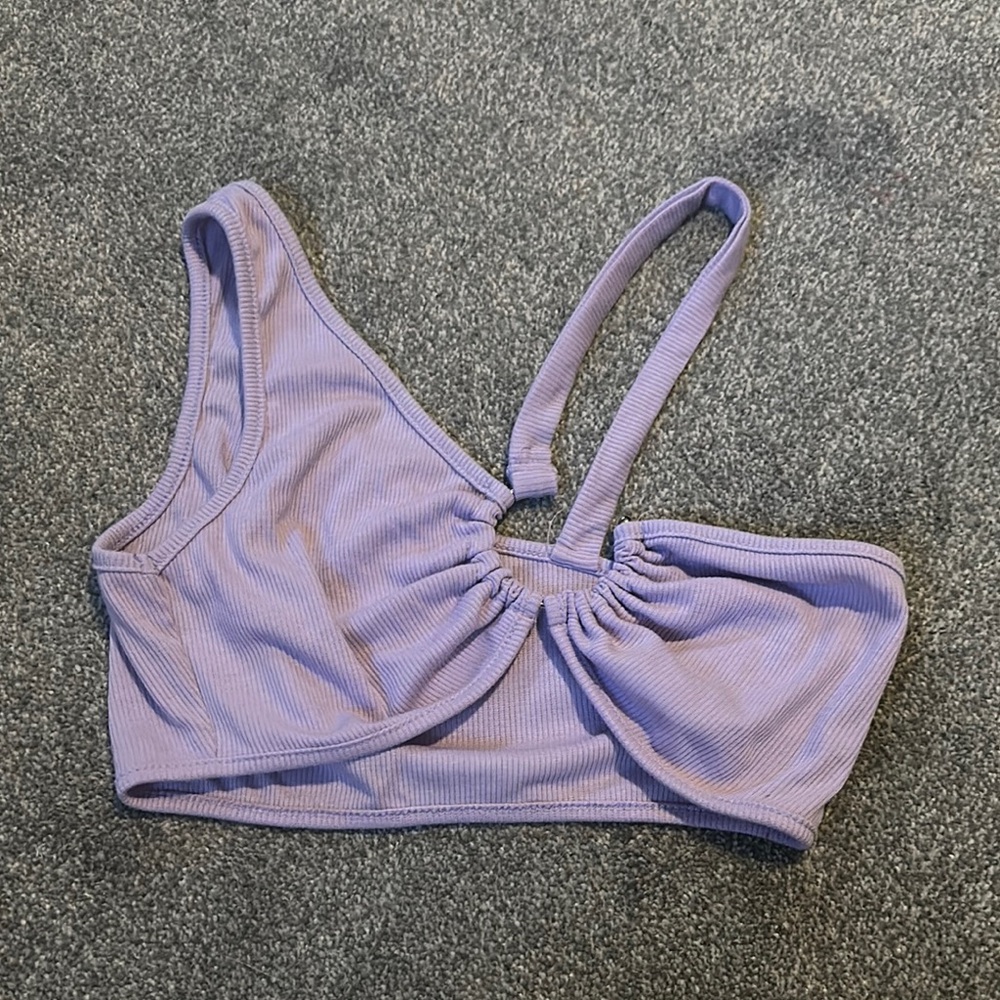 SHEIN Purple Bandeau with Asymmetrical Design